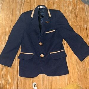 Beau Kids Louis Navy Blue Blazer with Elbow Patches size 4/5